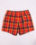 Lacoste Check Print Swim Shorts Red/Orange