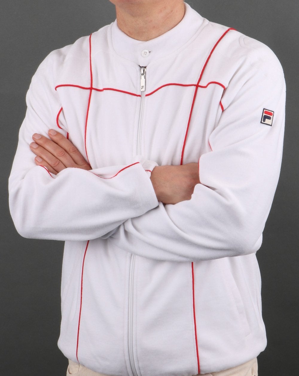 Fila Vintage Terrinda Velour Track Top White