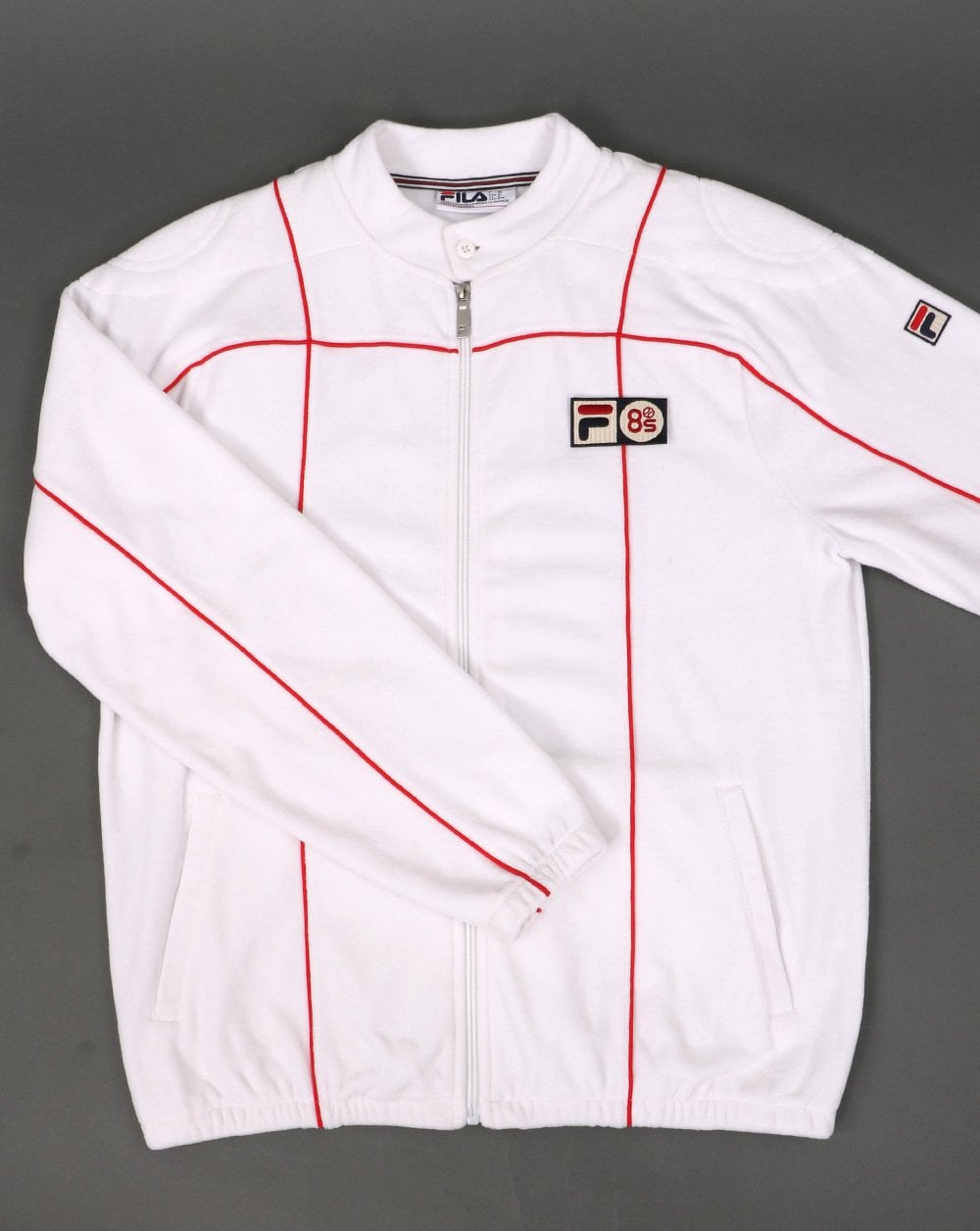 Fila Vintage Terrinda Velour Pro Badge Track Top White