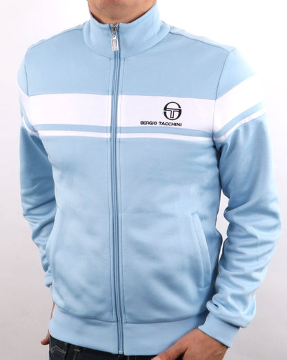 Sergio Tacchini Masters Track Top Sky Blue/White
