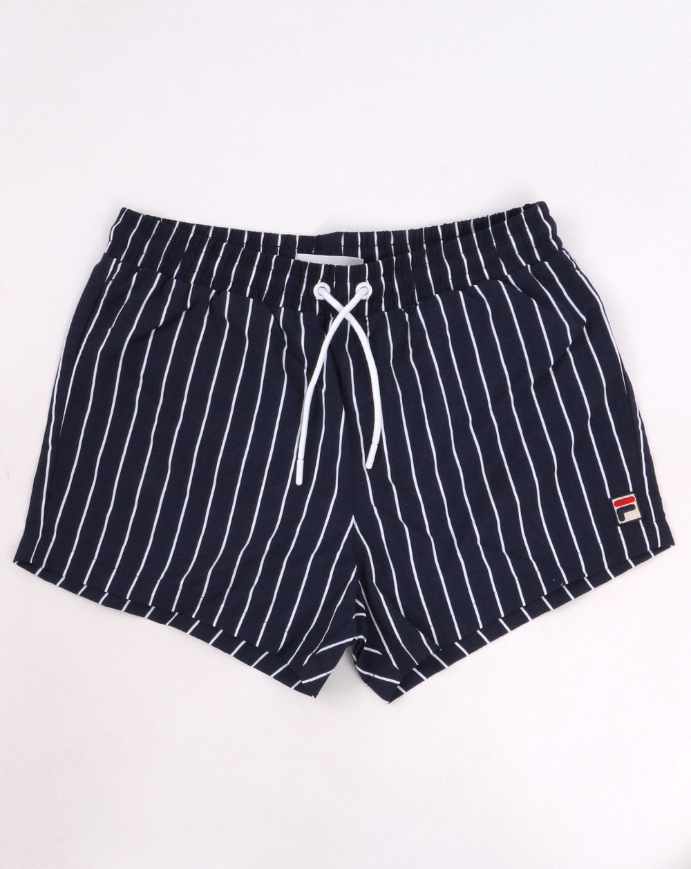 Fila Vintage Pinstripe Swim Shorts Navy-White