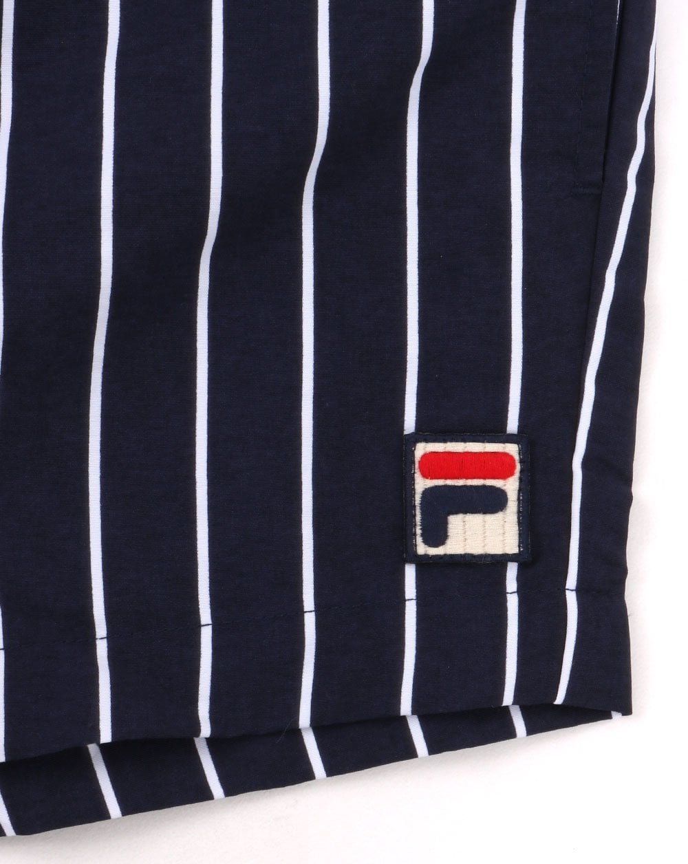 Fila Vintage Pinstripe Swim Shorts Navy-White