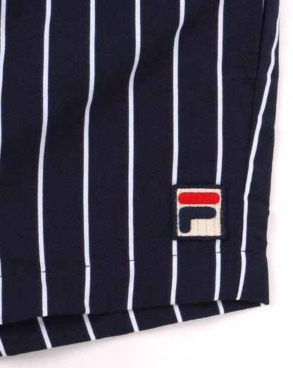 Fila Vintage Pinstripe Swim Shorts Navy-White