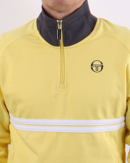 Sergio Tacchini Dallas 1/4 Zip Track Top Yellow/Dark Grey