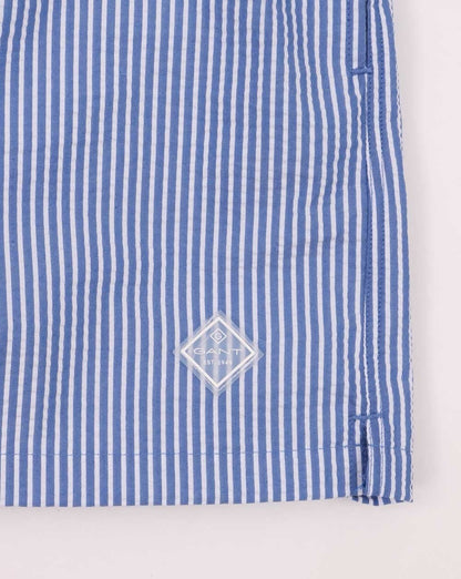 Gant Striped Swim Shorts Nautical Blue