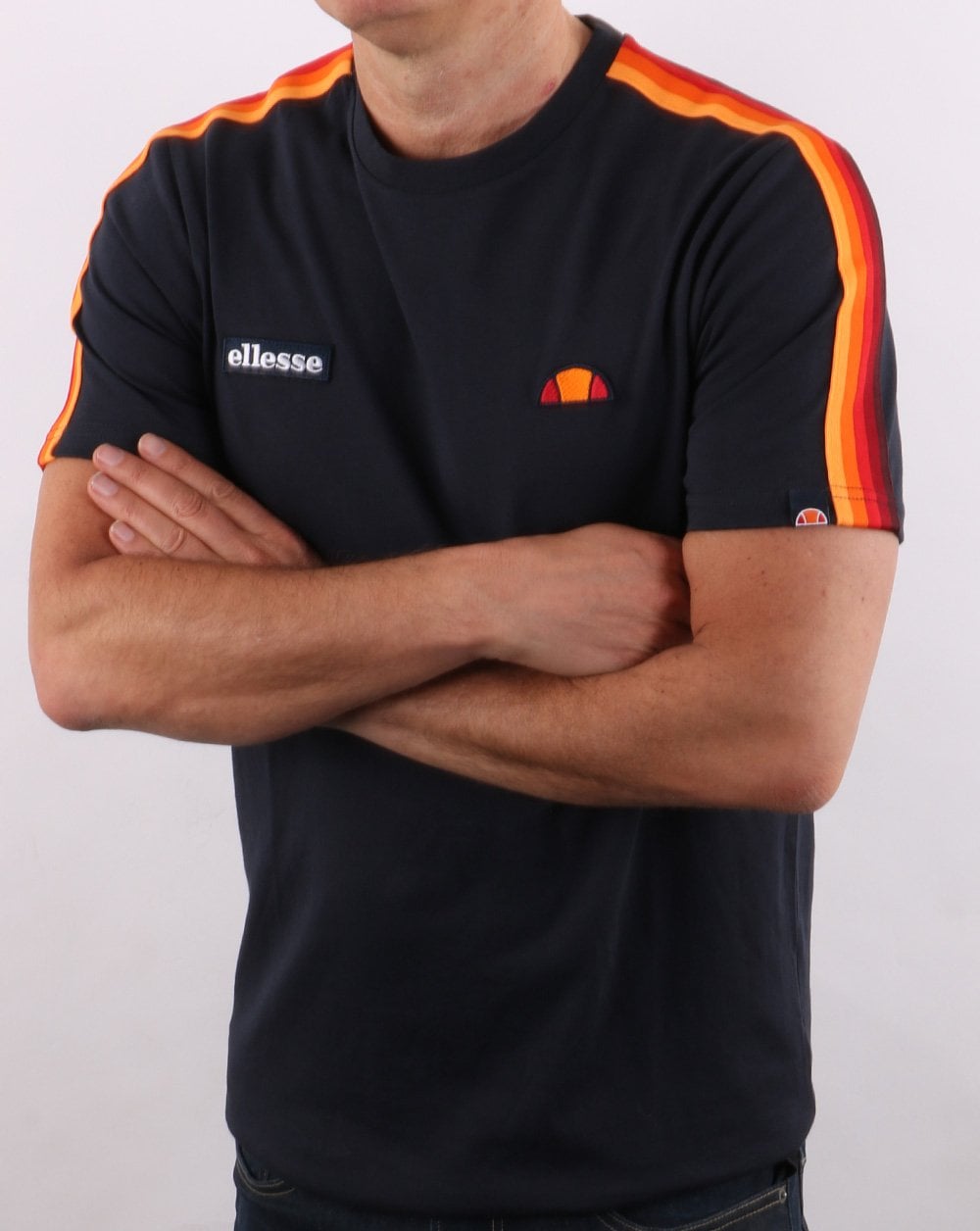 Ellesse Corp Tape T Shirt Navy