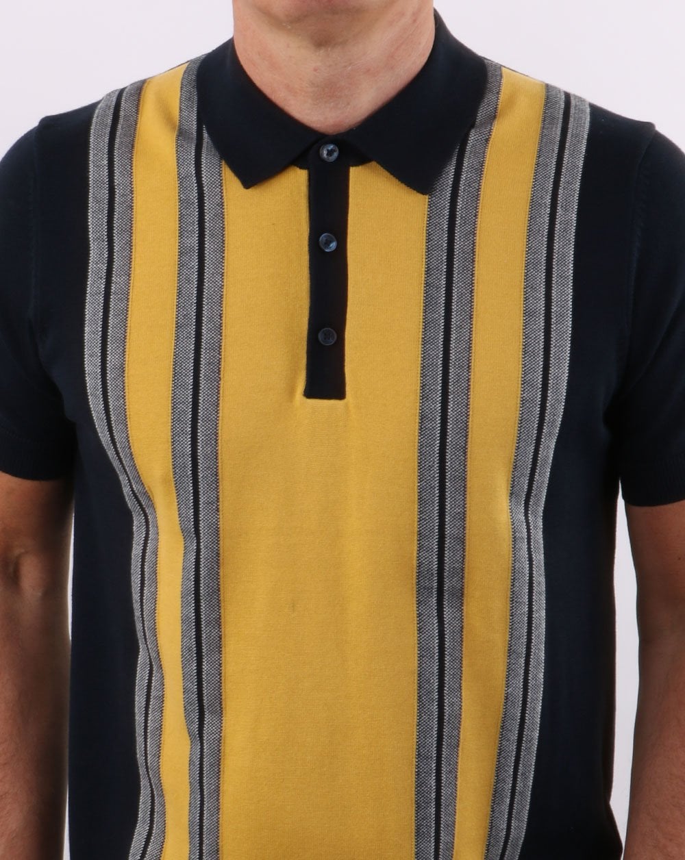 Ben Sherman Mod Stripe Polo Dark Navy