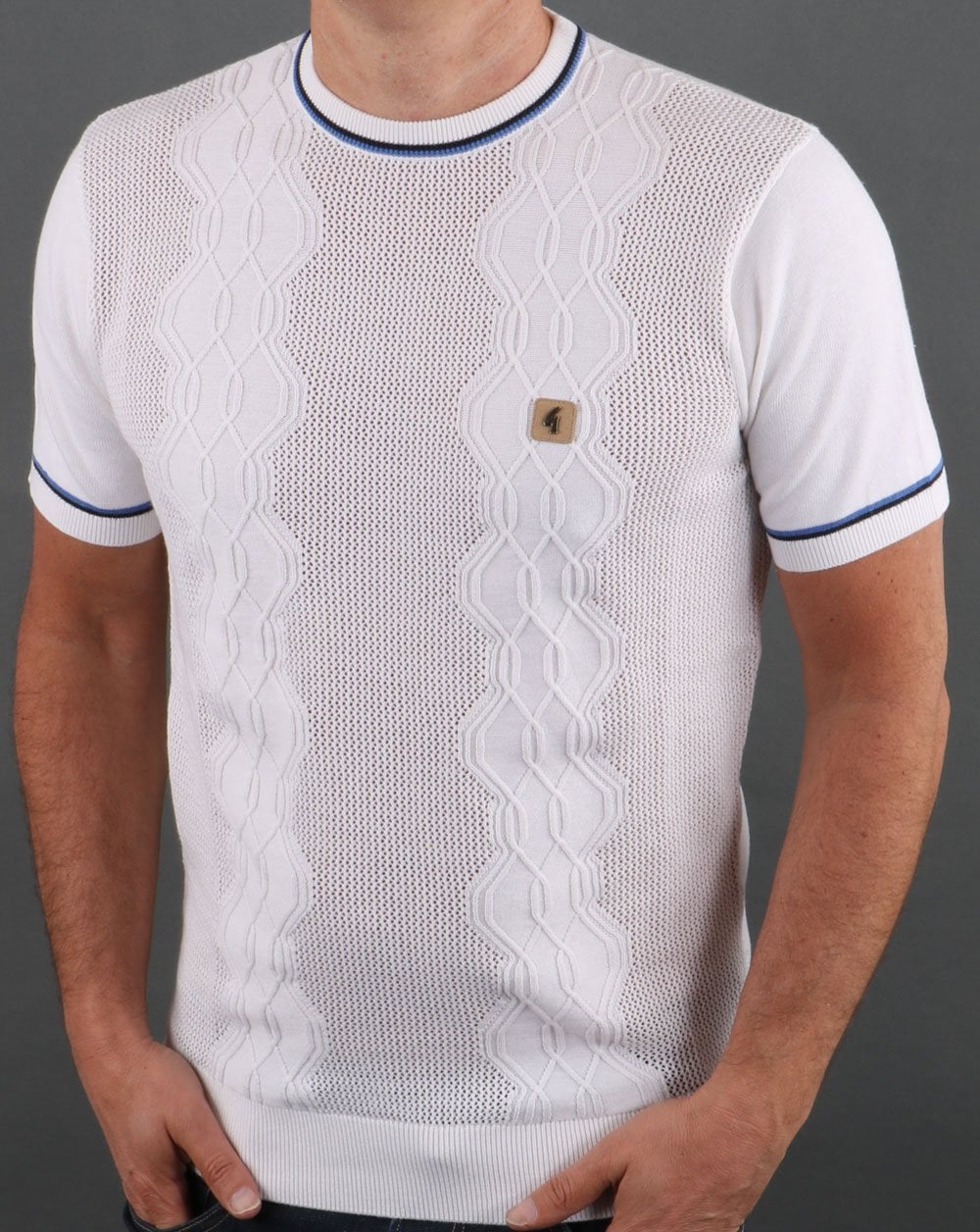 Gabicci Vintage Newman Knit White