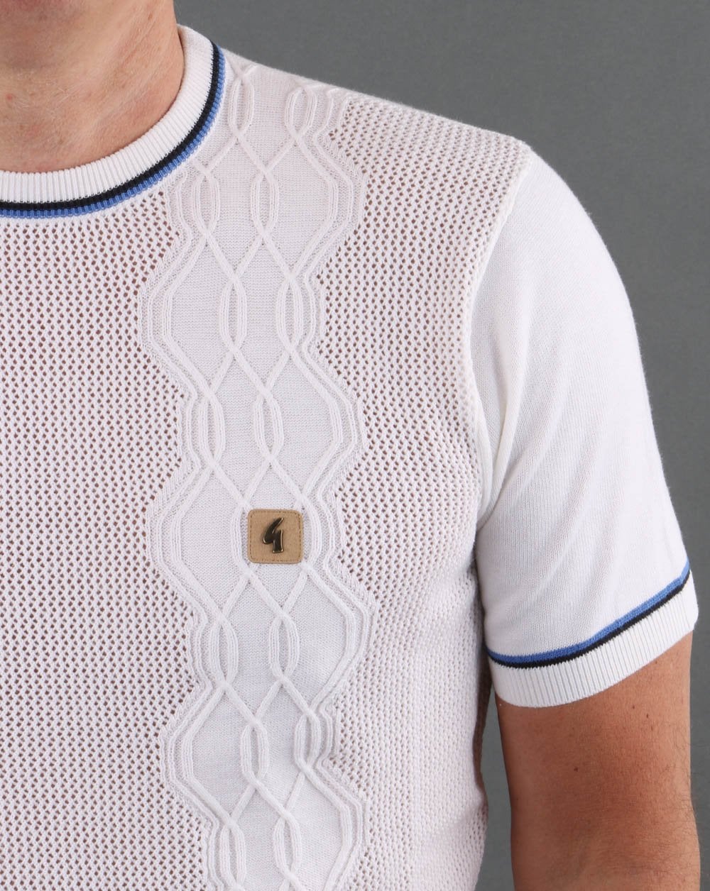 Gabicci Vintage Newman Knit White