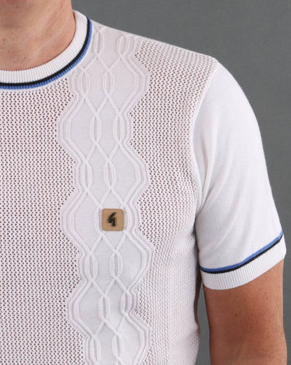 Gabicci Vintage Newman Knit White