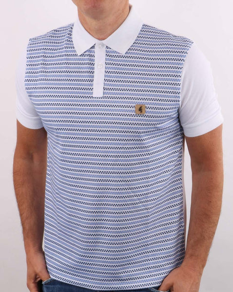 Gabicci Vintage Mills Polo Blue-White