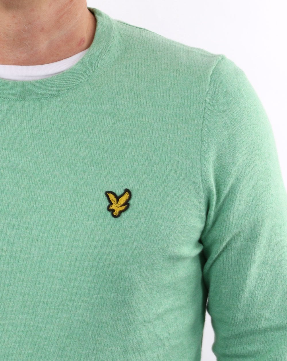 Lyle And Scott Cotton Merino Crew Jumper Sea Mint