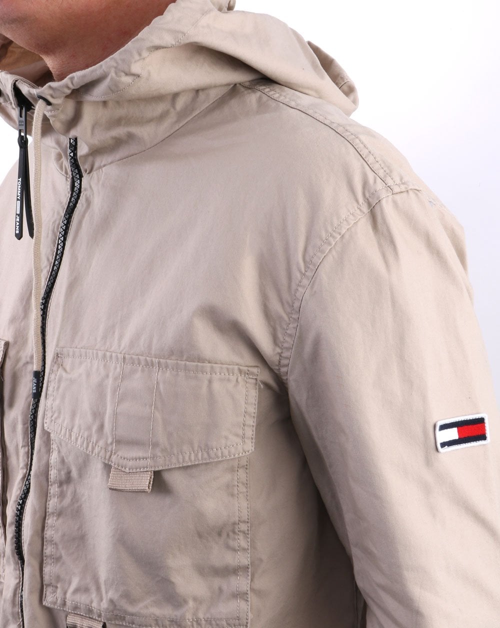 Tommy Jeans Lightweight Cotton Parka Soft Beige