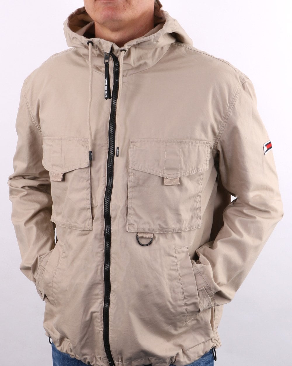 Tommy Jeans Lightweight Cotton Parka Soft Beige