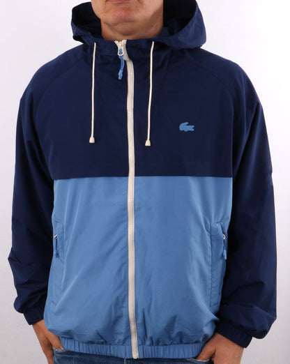 Lacoste Hooded Block Colour Windbreaker Royal/Sky