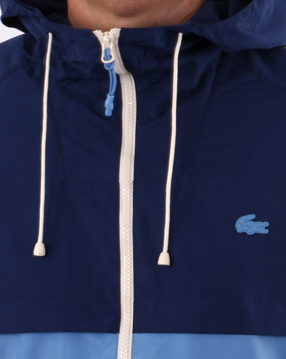Lacoste Hooded Block Colour Windbreaker Royal/Sky
