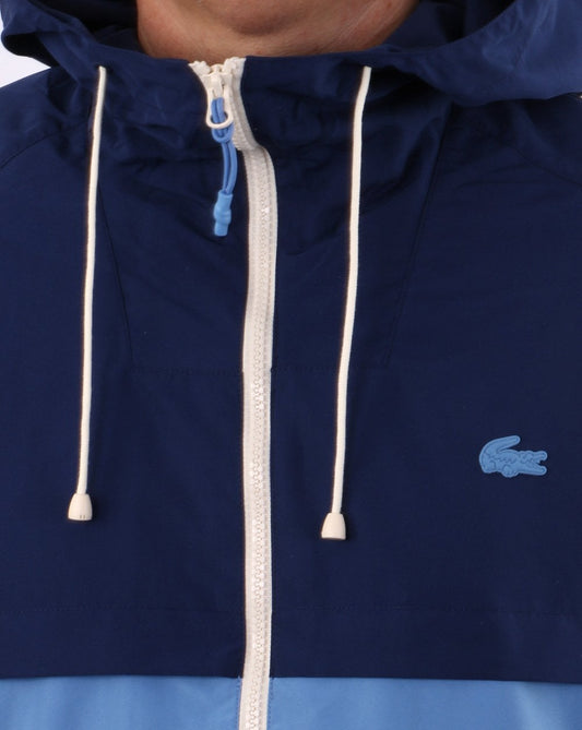 Lacoste Lacoste Hooded Block Colour Windbreaker Royal/Sky