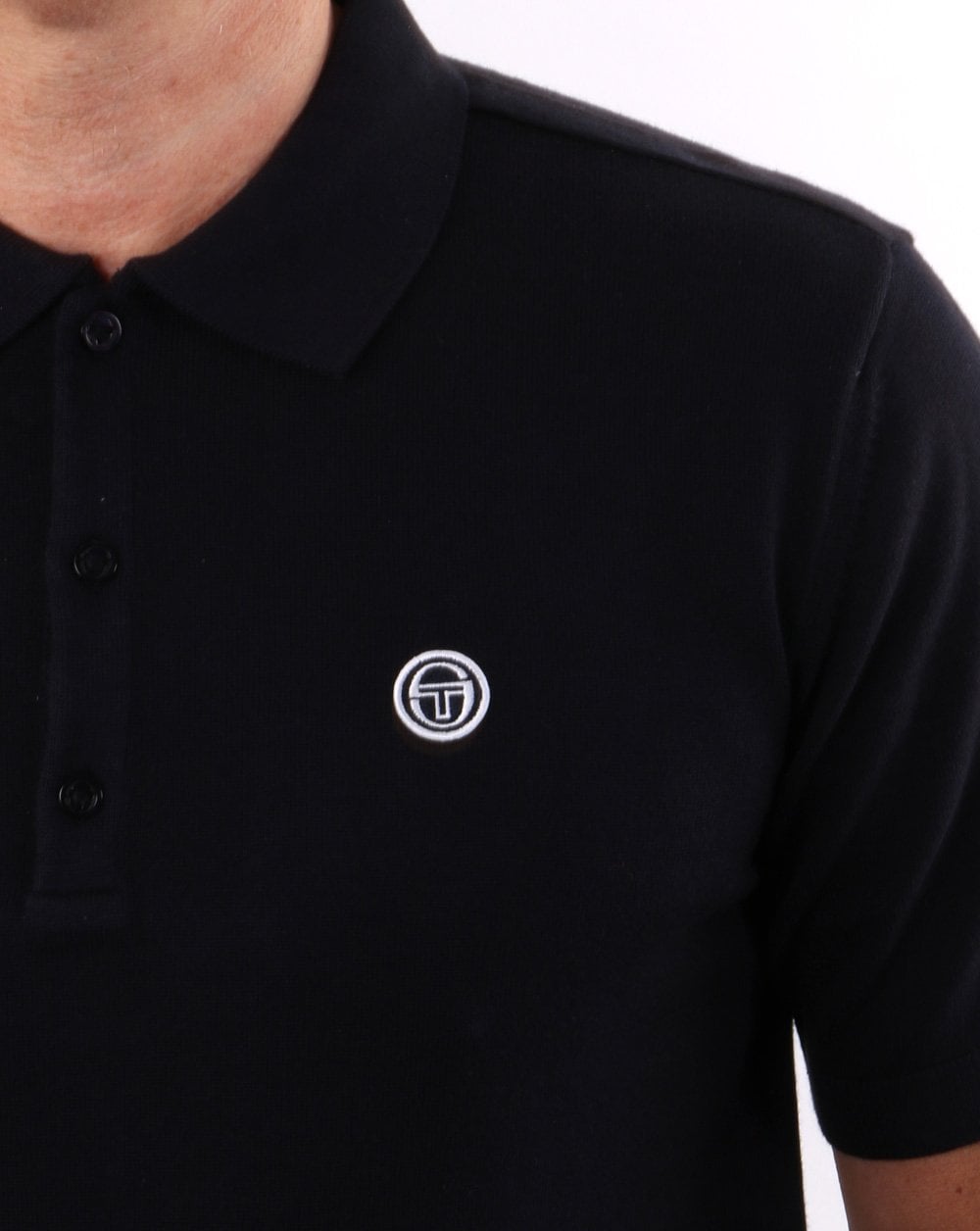 Sergio Tacchini Regola Knitted Polo Shirt Navy