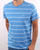 Gant Breton Stripe Short Sleeve T-shirt Pacific Blue