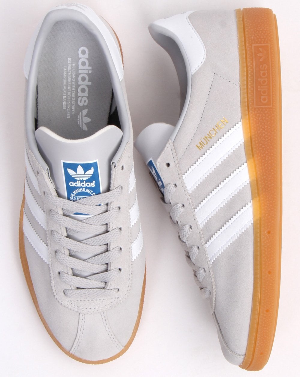 Adidas Munchen Trainers Light Grey/White