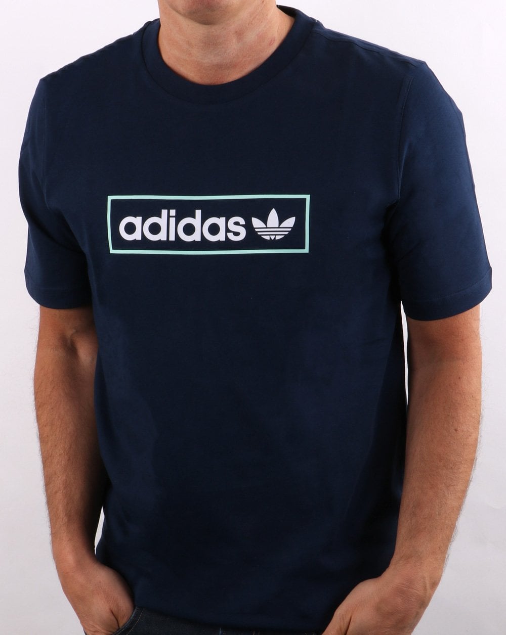 Adidas Originals Linear Logo T Shirt Navy