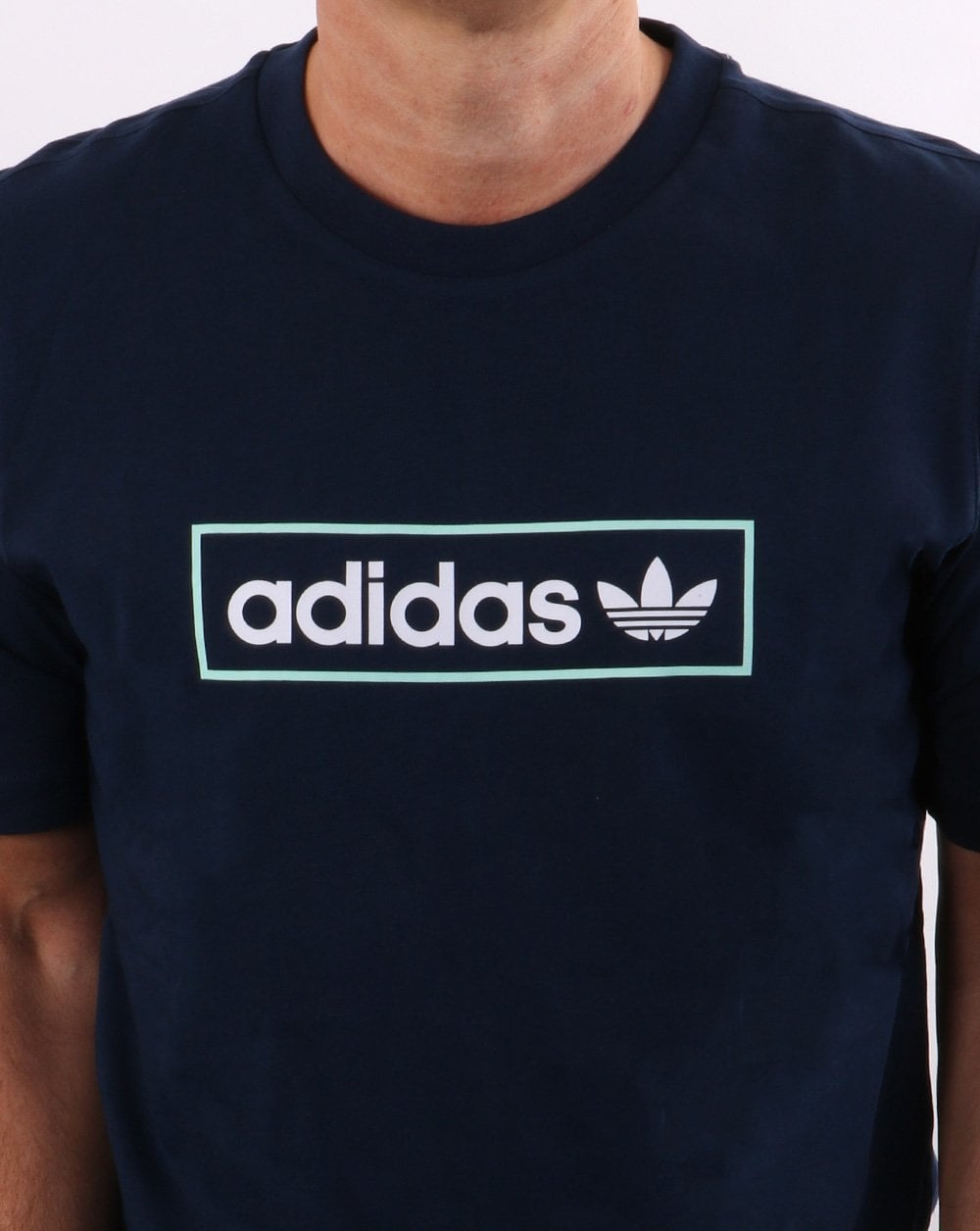 Adidas Originals Linear Logo T Shirt Navy