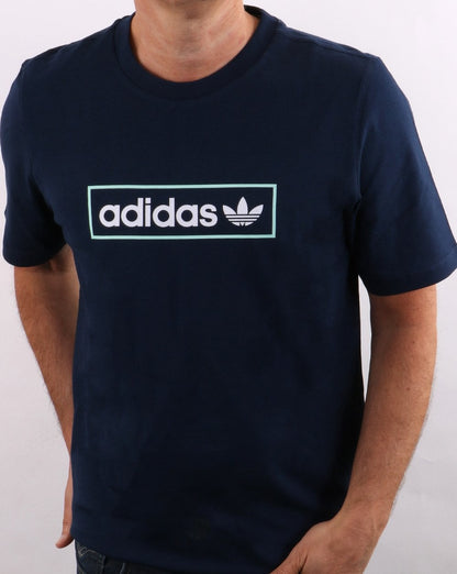 Adidas Originals Linear Logo T Shirt Navy