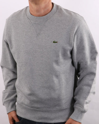Lacoste Organic Cotton Sweatshirt Silver Grey Marl
