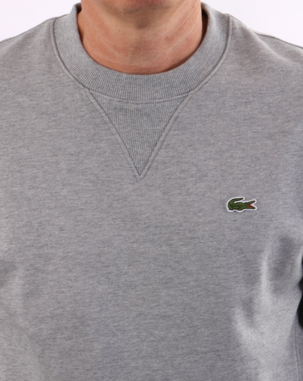 Lacoste Organic Cotton Sweatshirt Silver Grey Marl