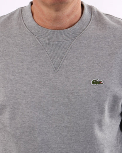 Lacoste Organic Cotton Sweatshirt Silver Grey Marl
