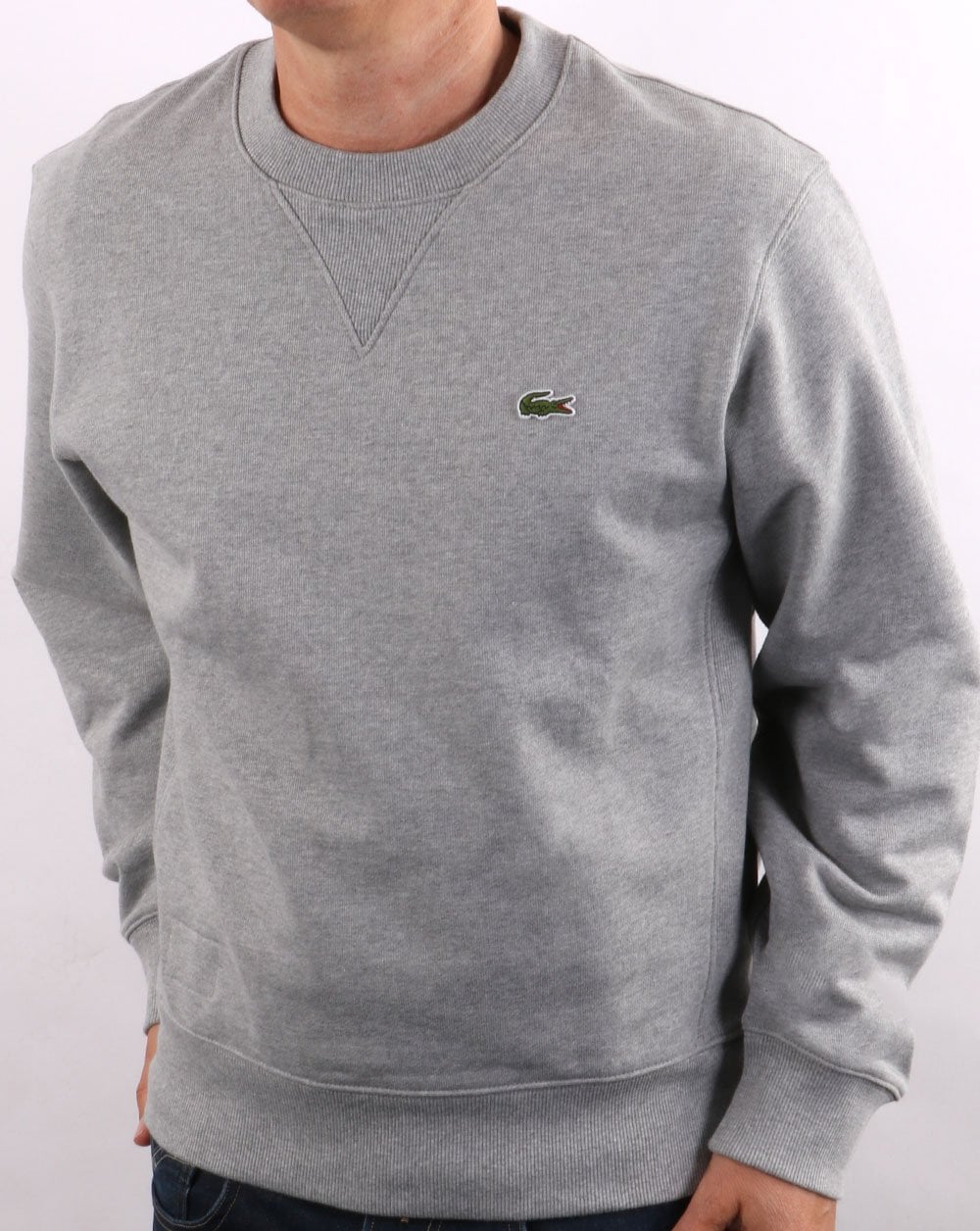 Lacoste Organic Cotton Sweatshirt Silver Grey Marl