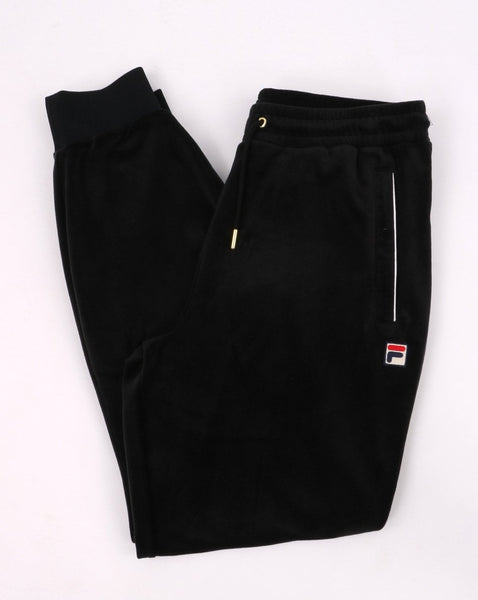 Fila Vintage Velour Track Pants Black