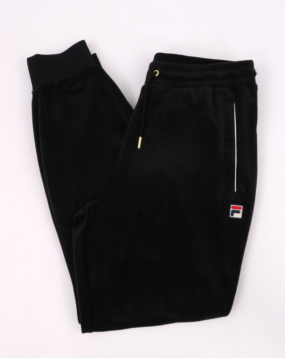 Fila Vintage Velour Track Pants Black