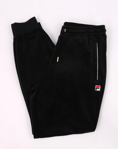 Fila Vintage Velour Track Pants Black
