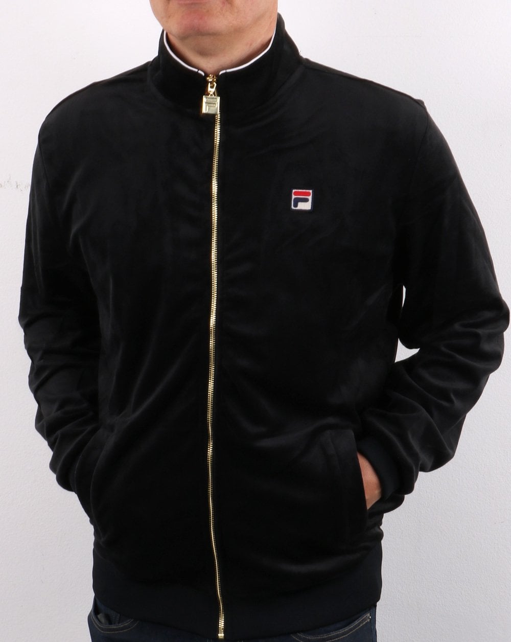 Fila Vintage Velour Track Top Black