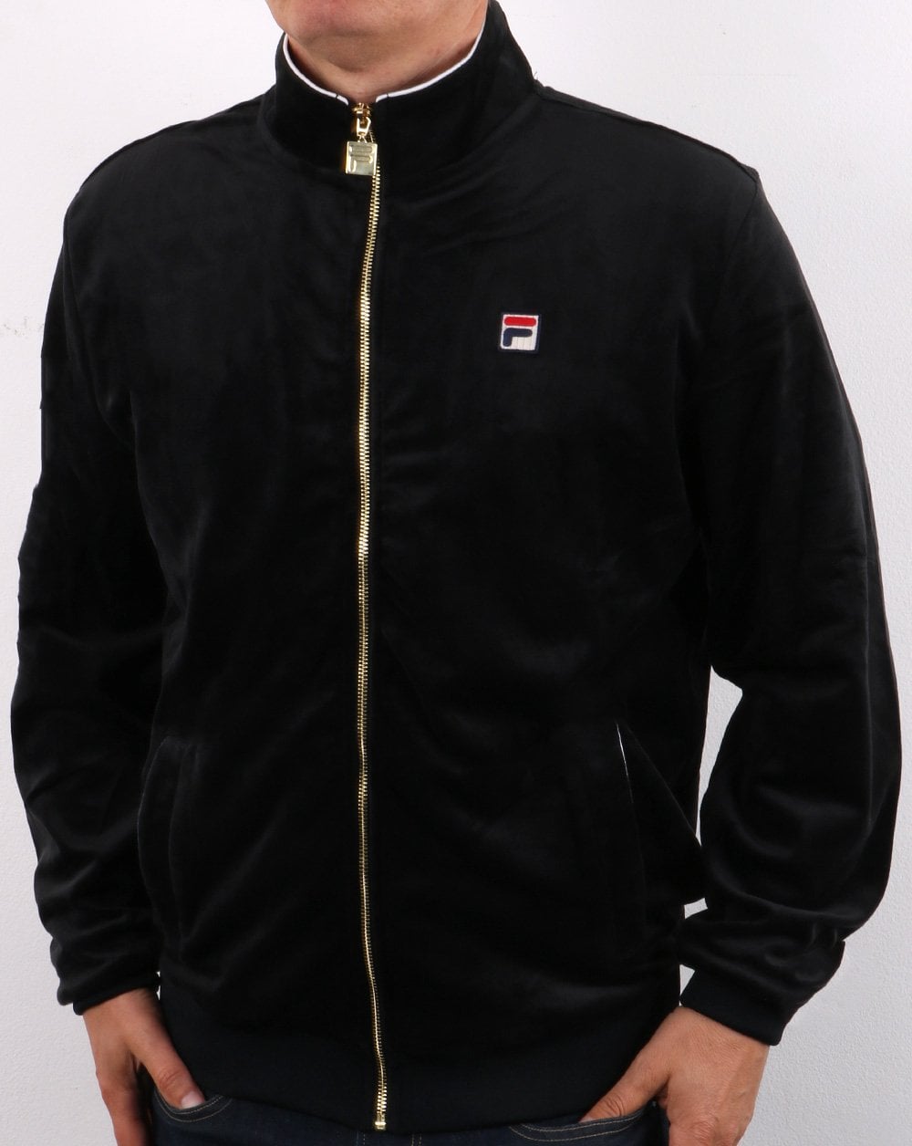 Fila Vintage Velour Track Top Black