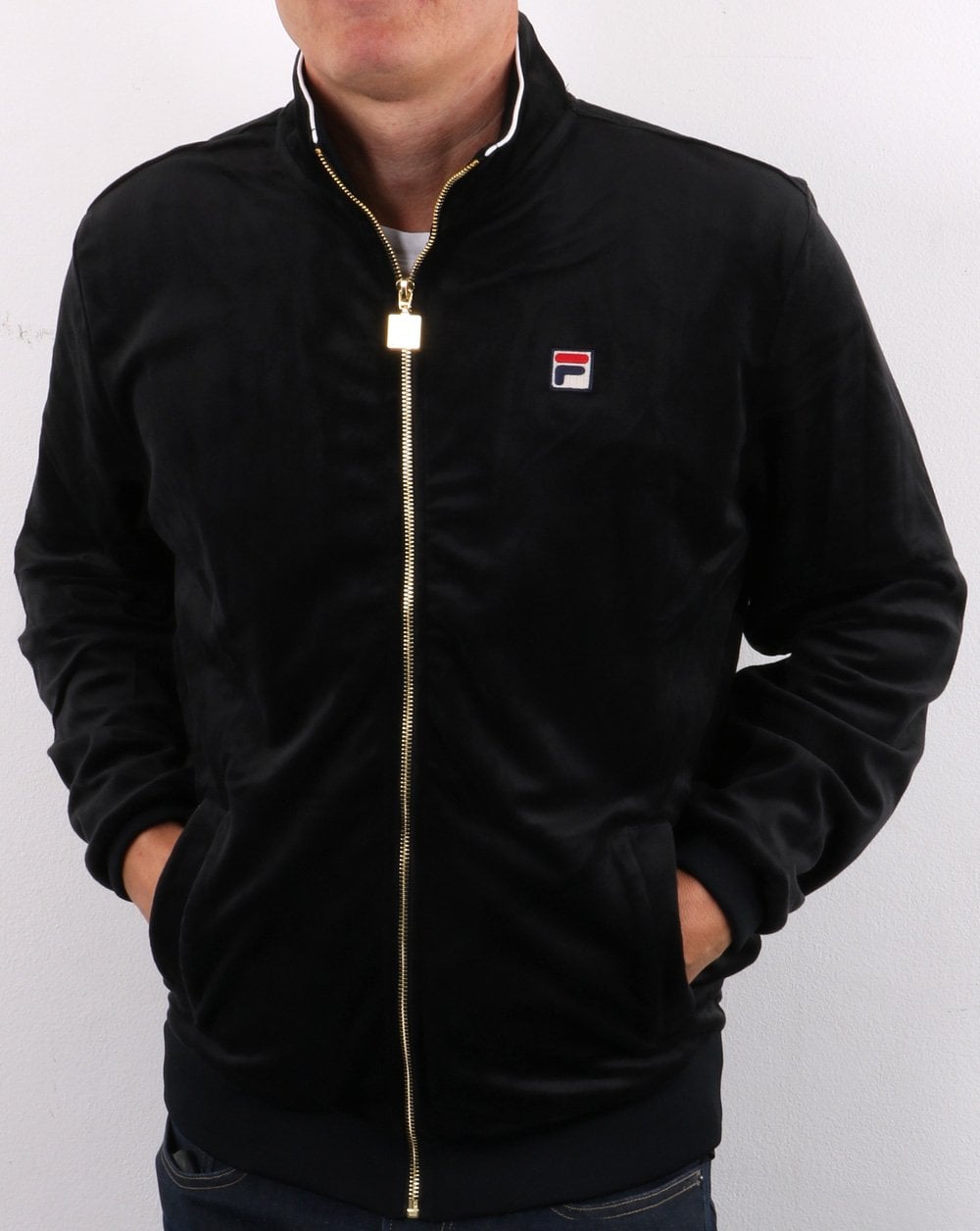 Fila Vintage Velour Track Top Black