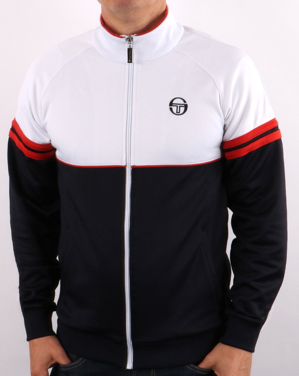 Sergio Tacchini Orion Track Top White/Navy/Red