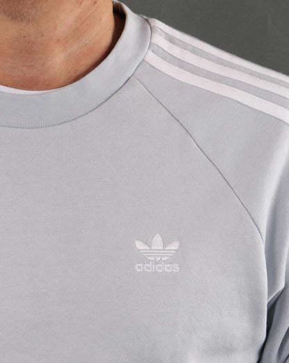 Adidas Originals 3 Stripes Crew Sweat Ice Blue