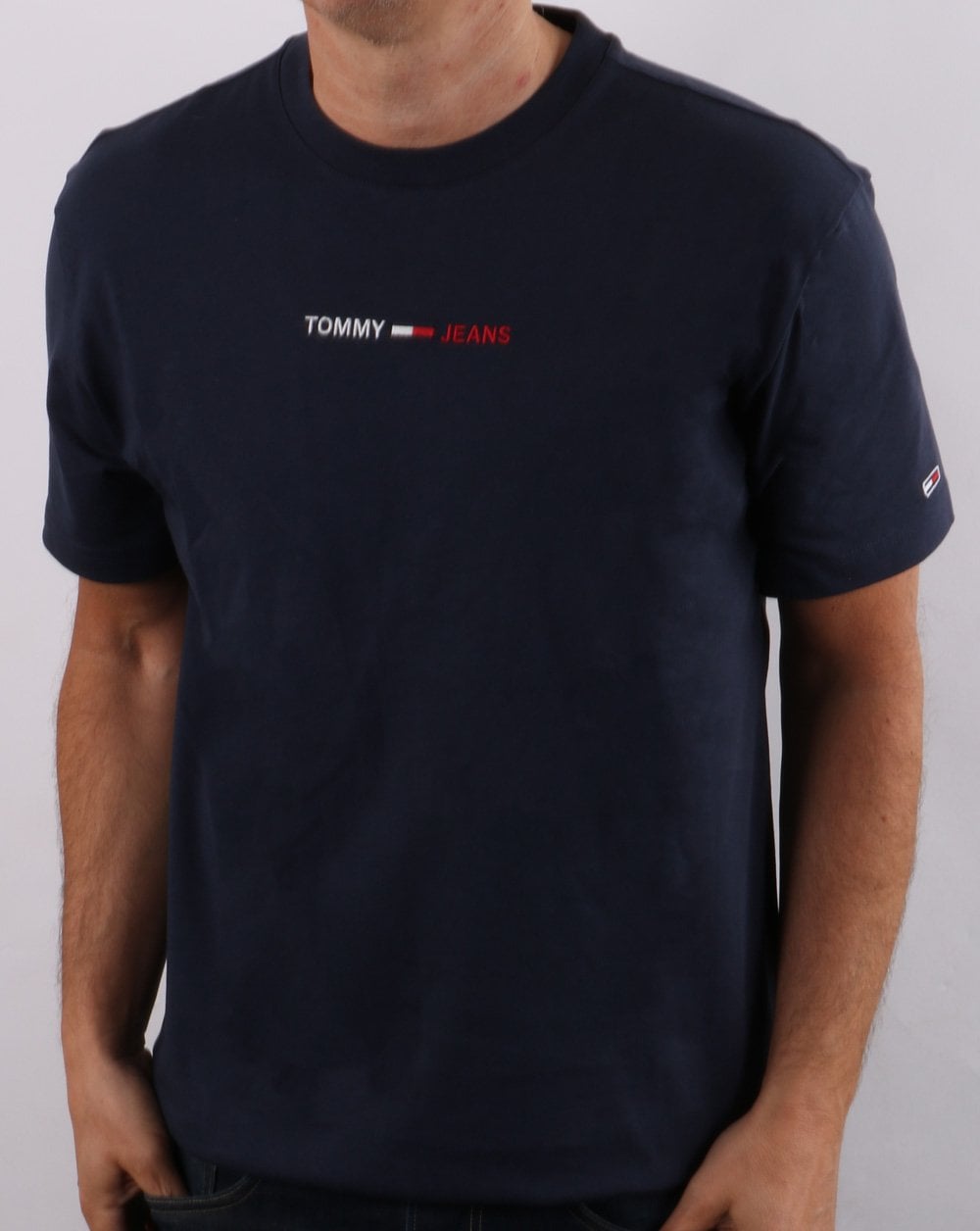 Tommy Jeans Linear Logo T-shirt Navy