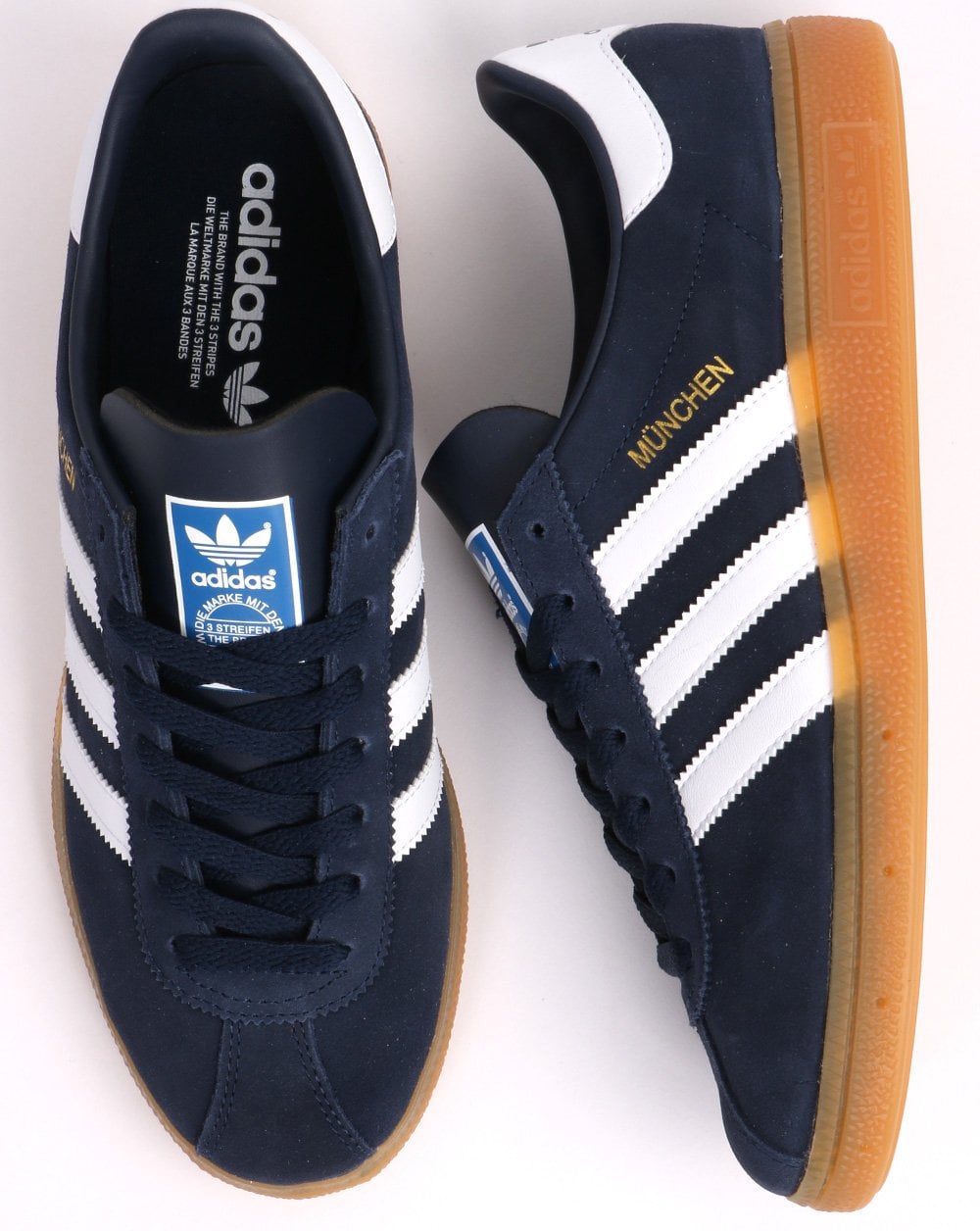 Adidas Munchen Trainers Navy/White/Gum