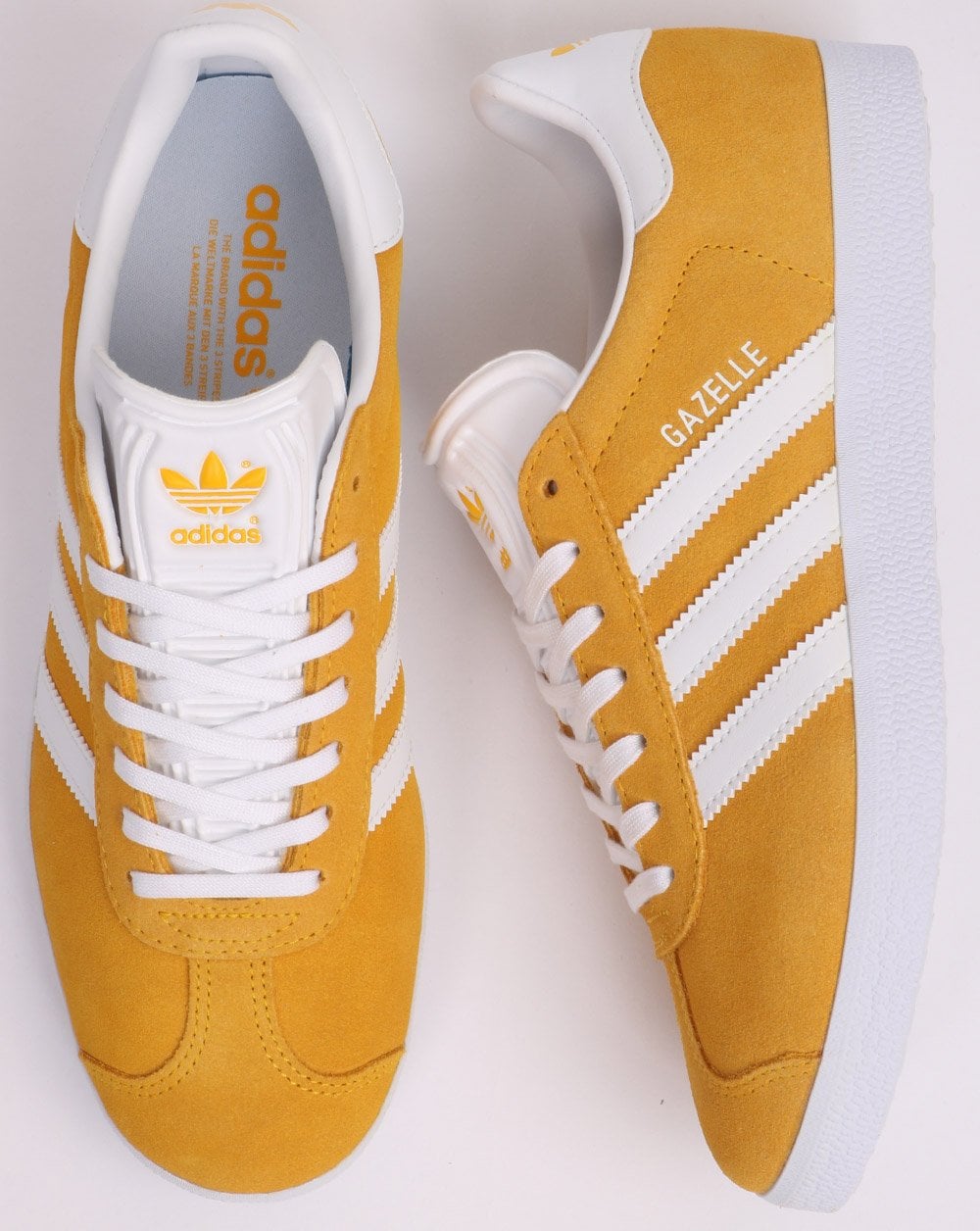 Adidas Gazelle Trainers Golden Yellow/White