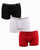 Tommy Hilfiger 3 Pack Trunks White/Desert Sky/red