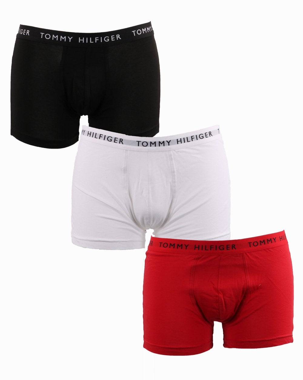 Tommy Hilfiger 3 Pack Trunks White/Desert Sky/red