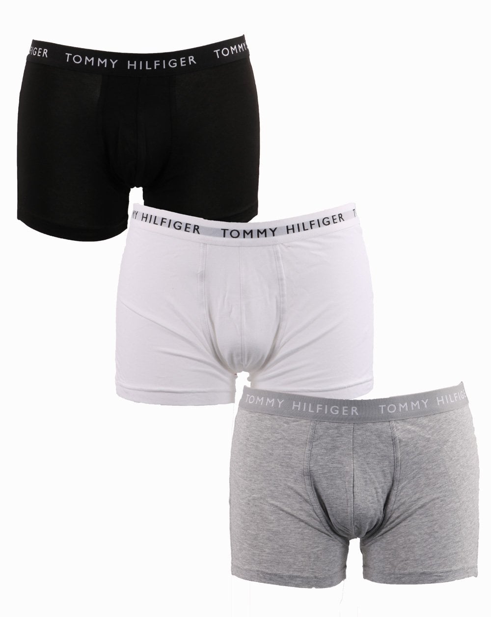 Tommy Hilfiger 3 Pack Trunks White/Grey/Black