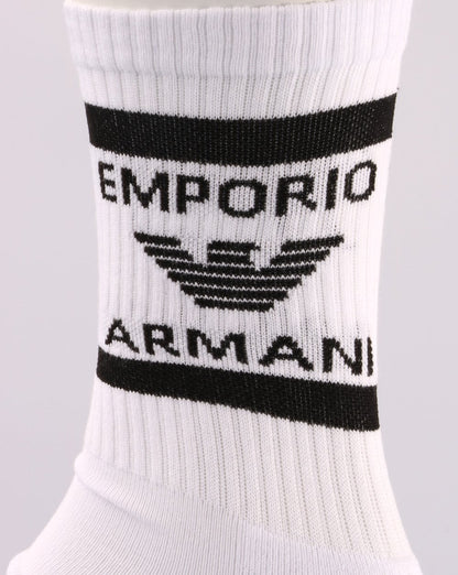 Emporio Armani 2 Pack Socks White