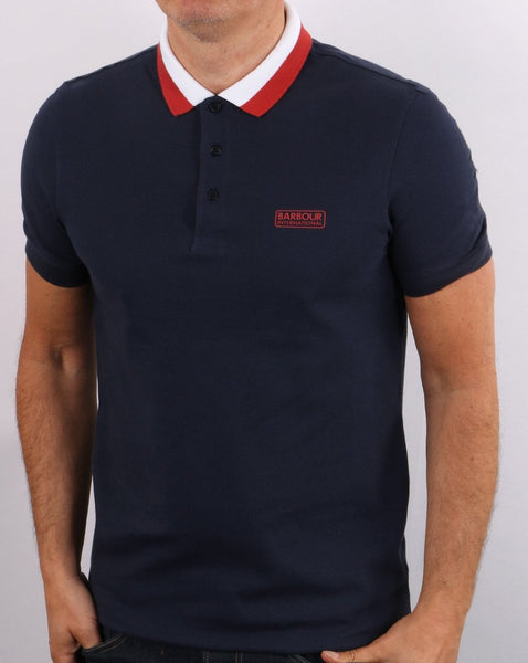 Barbour International Ampere Polo Shirt Dress Blue