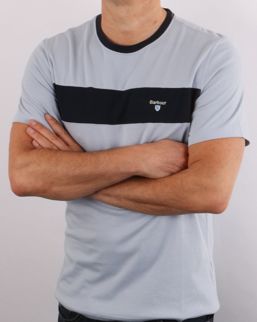 Barbour Panel Tee sky navy
