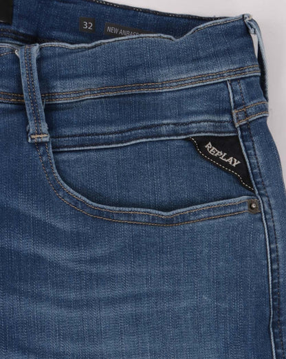 Replay Hyperflex Denim Shorts Medium Blue