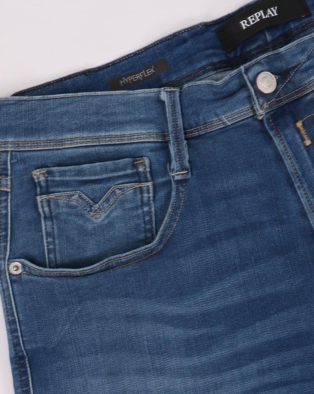 Replay Hyperflex Denim Shorts Medium Blue